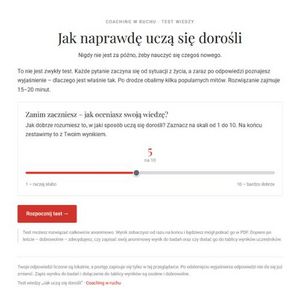 Jak uczą się dorośli test