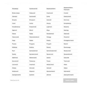 Test wartości narzędzie coachingowe online